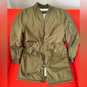 Long bomber jacket